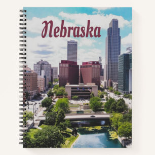 Nebraska City Skyline Omaha Notizbuch