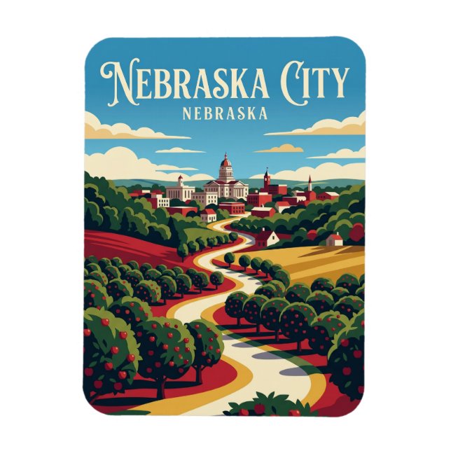 Nebraska City USA Magnet (Vertikal)