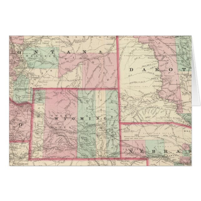 Nebraska, Dakota, Idaho, Montana et Wyoming (Devant horizontal)