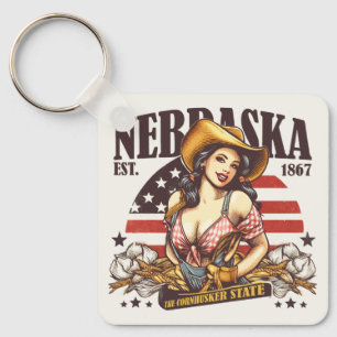 Nebraska Der Cornhusker-Staat Schlüsselanhänger