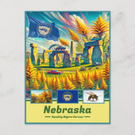 Nebraska Essence Vibrant Sehenswürdigkeit Postkarte