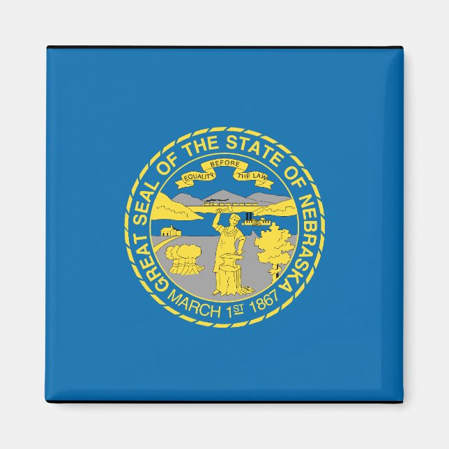 NEBRASKA FLAG MAGNET (Vorne)