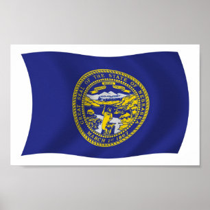 Nebraska Flag Poster Print