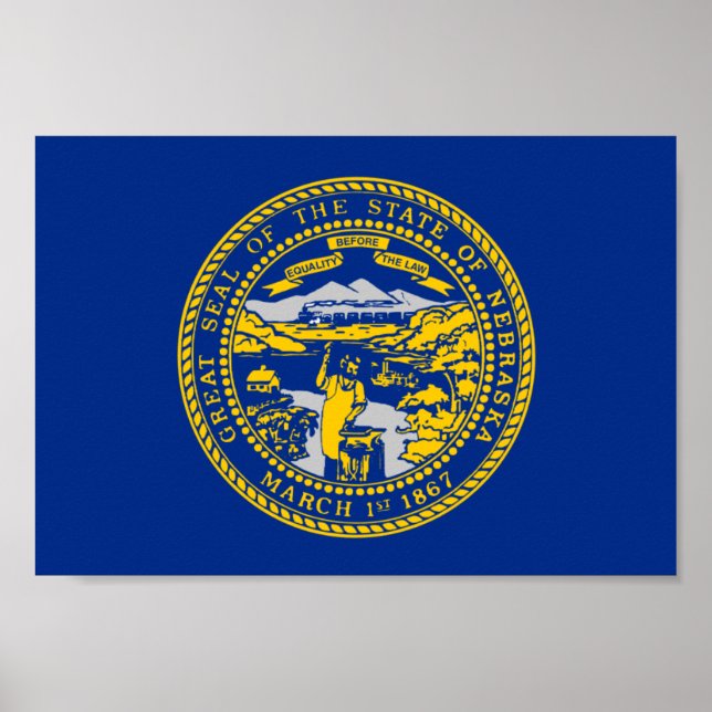 Nebraska-Flagge Poster (Vorne)
