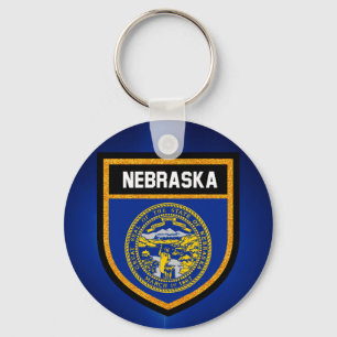 Nebraska-Flagge Schlüsselanhänger