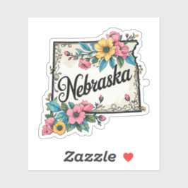 Nebraska Flowers - Wild Flowers Nebraska Aufkleber