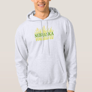 Nebraska Grassland Typografie Rustikales Tallgra Hoodie