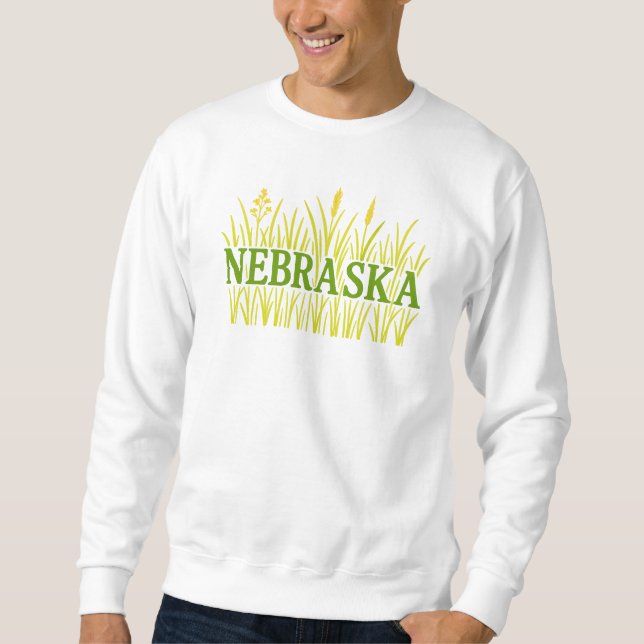 Nebraska Grassland Typografie | Rustikales Tallgra Sweatshirt (Vorderseite)