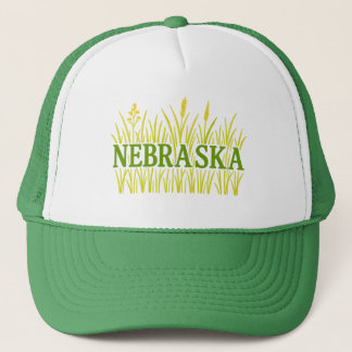 Nebraska Grassland Typografie | Rustikales Tallgra Truckerkappe