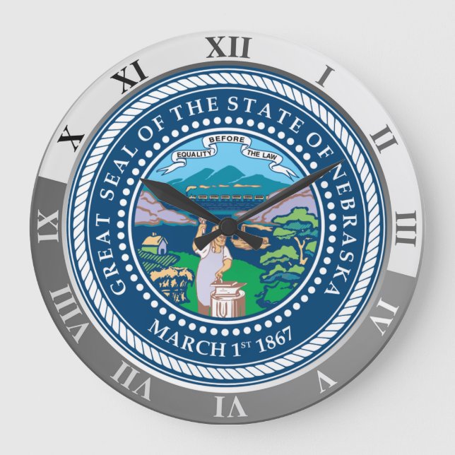 Nebraska Große Wanduhr (Vorderseite)