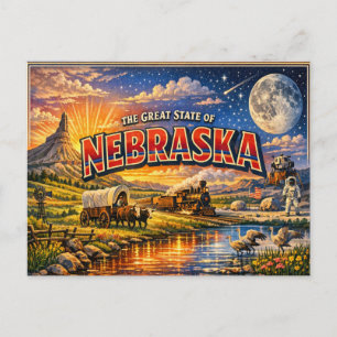Nebraska Grußpostkarte Postkarte