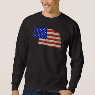 Nebraska Heim Usa-Flagge Sweatshirt