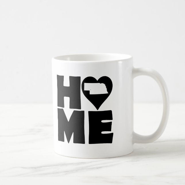 Nebraska Home Heart State Mug oder Travel Mug Kaffeetasse (Rechts)