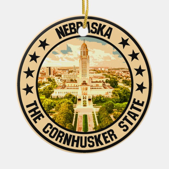 Nebraska Keramik Ornament (Vorne)