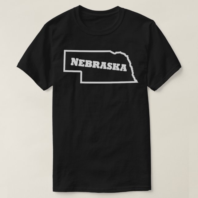 Nebraska-Kontur T-Shirt (Design vorne)