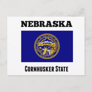 Nebraska, Maiskolbenbrecher-Staat, Flagge Postkarte