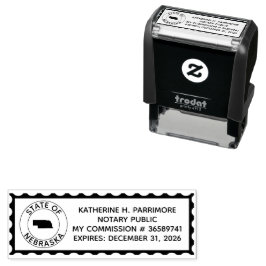 Nebraska Notary Public Self Inking Kautschuk Brief Permastempel