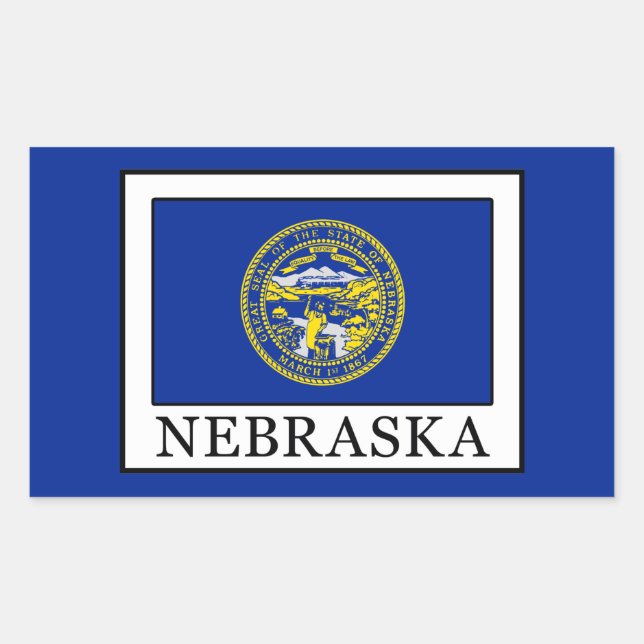 Nebraska Rechteckiger Aufkleber (Vorderseite)