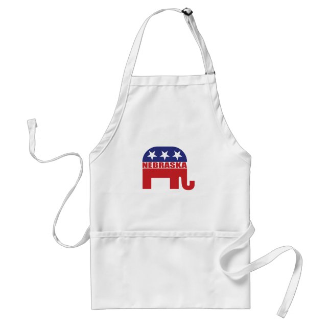 Nebraska-Republikaner-Elefant Schürze (Vorne)
