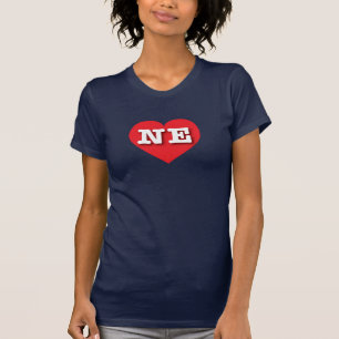 Nebraska Rotes Herz - I Liebe NE T-Shirt