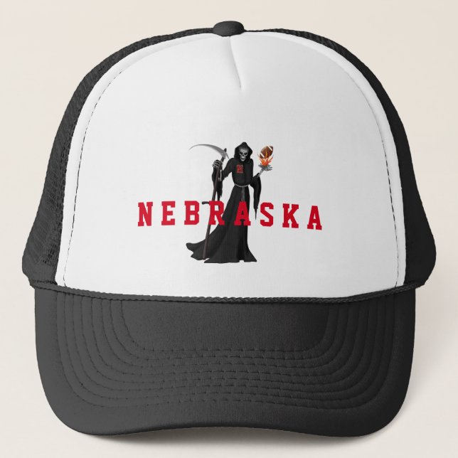 Nebraska-Sensenmann Truckerkappe (Vorderseite)