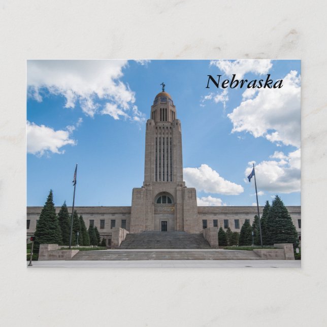 Nebraska Staat Hauptstadt Postkarte (Vorderseite)