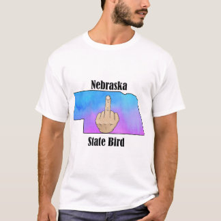 Nebraska Staat Vogel T - Shirt Mittelfinger
