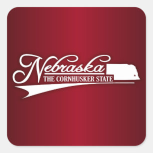 Nebraska-Staat von meinen Quadratischer Aufkleber