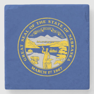 Nebraska Staatsflagge Steinuntersetzer