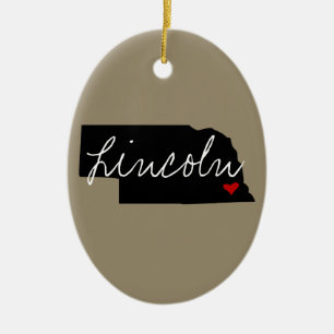 Nebraska-Stadt Keramikornament