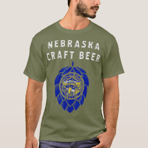 Nebraska State Flag Bierbrauer Liebhaber Weiß T-Shirt
