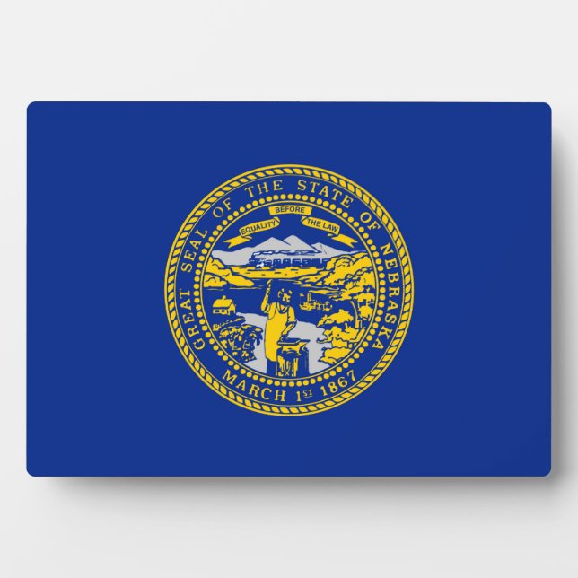Nebraska State Flag Design Fotoplatte (Vorderseite)