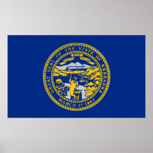Nebraska State flag Poster