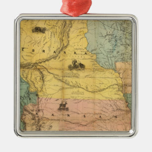 Nebraska und Kansas 2 Silbernes Ornament