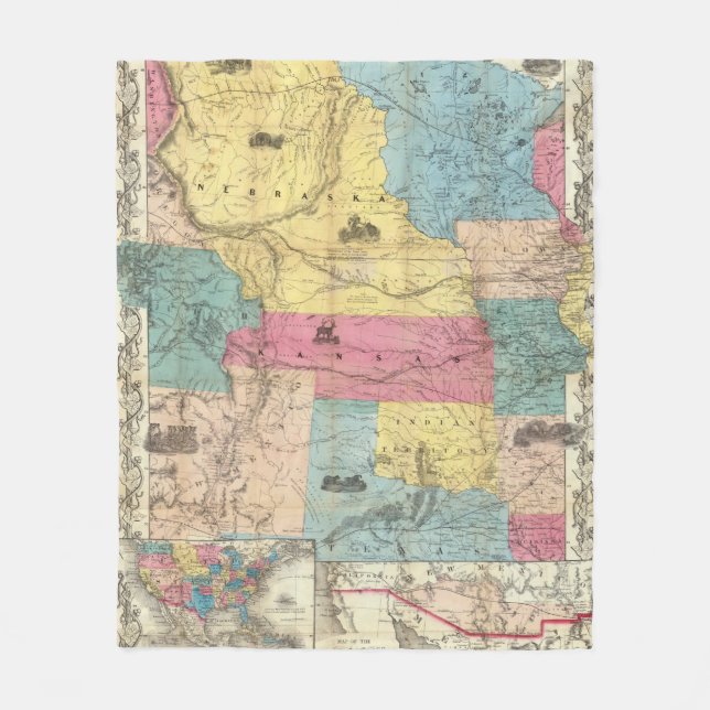 Nebraska und Kansas 3 Fleecedecke (Vorderseite)