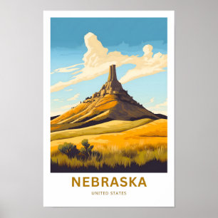 Nebraska United Staaten Travel Print Poster
