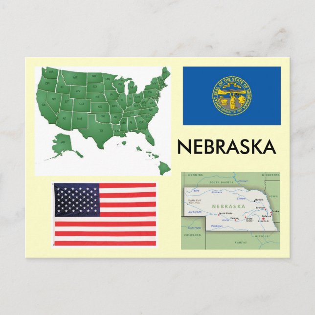 Nebraska, USA Postkarte (Vorderseite)