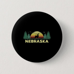 Nebraska Vintag Hirschjagd Sunset Souvenir Button