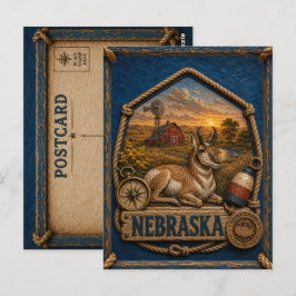Nebraska Vintage Reise Postkarte