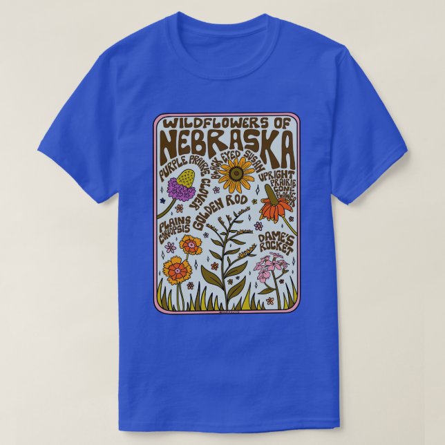Nebraska-Wildblumen T-Shirt (Design vorne)