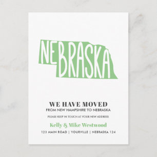 NEBRASKA Wir haben neue Adresse Neue Zuhause versc Postkarte