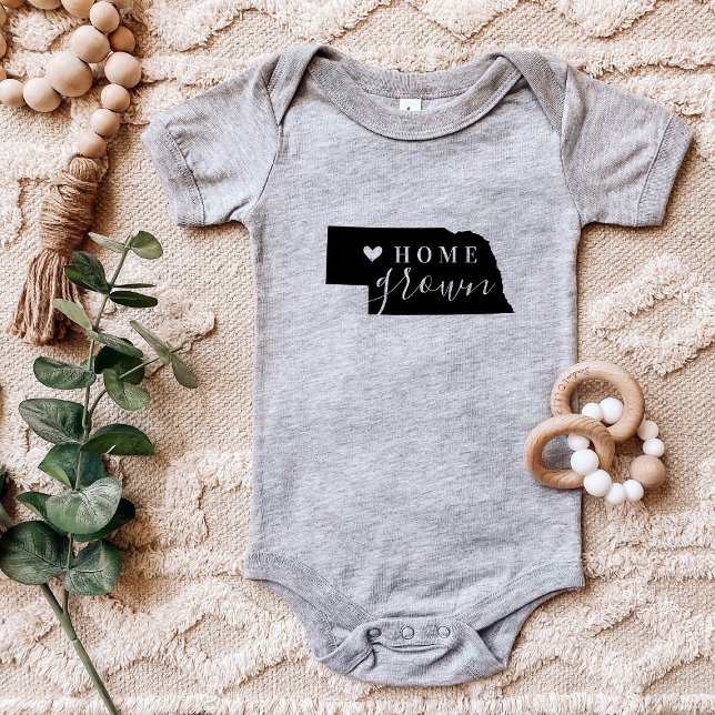 Nebraska Zuhause Grown Staat T-Shirt Baby Strampler (Von Creator hochgeladen)