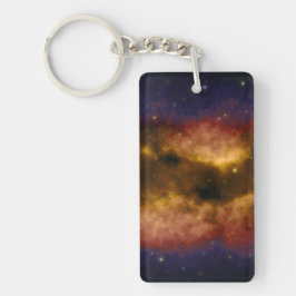 Nebula à nuages d'or avec étoiles
