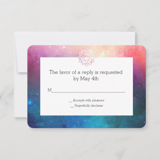 Nebula & Chakra Rsvp Card Karte (Vorderseite)