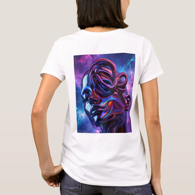 Nebula Chrome: Die Rainbow Cyborg Muse T-Shirt (Rückseite)