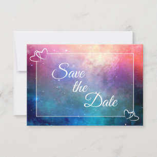 Nebula colorée Enregistrer la carte Date