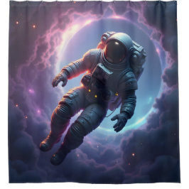 Nebula Drift: Der einsame Entdecker Duschvorhang