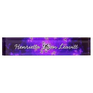 Nebula Fraktal Desk Namplate Namensplakette