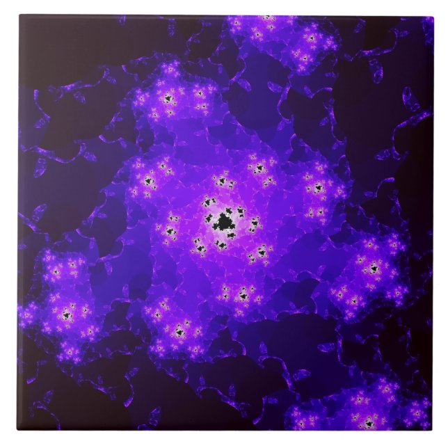 Nebula Fraktal Keramik Tile Fliese (Vorderseite)