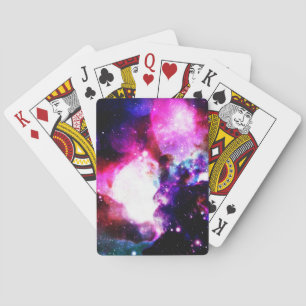 Nebula Galaxie Lila Blau Fuchsia Spielkarten